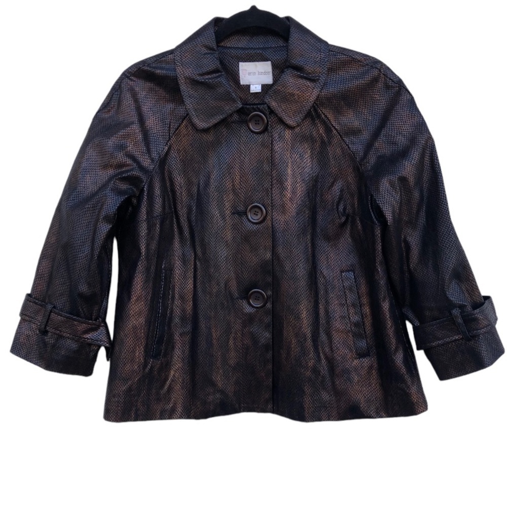 Erin London faux snakeskin jacket S